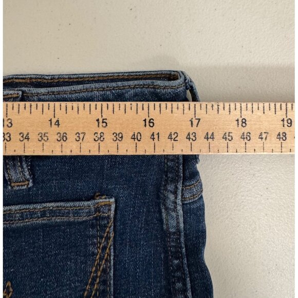 Wrangler Women's High‎ Rise Flare Jean 90s front pocket western blue sz 32x34 - Picture 4 of 10